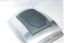 Body armor that was created by a cold isostatic press mold is shown.